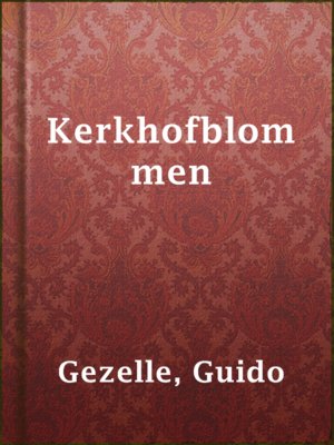 cover image of Kerkhofblommen